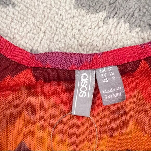 ASOS NWT knitted pink jersey chevron twist front beach crop top co-ord - Picture 4 of 8